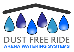 Dust Free Ride Equestrian Arena Watering Systems Logo - Dont let your horse inhale dust