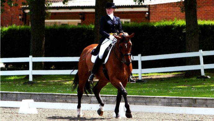 Emma Leech riding Sheepcote Diorissima at FEI Young Riders